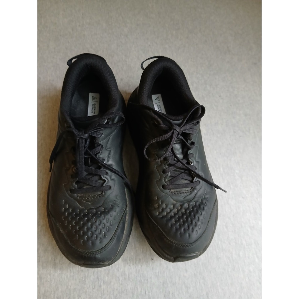 Hoka Sneakers Womens 9 Bondi SR Leather Black Lace Up Casual Comfort Everyday - Picture 3 of 14
